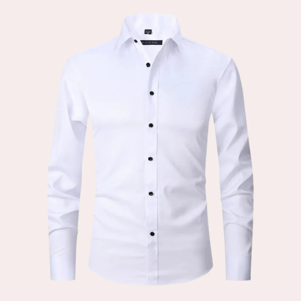 Elias - Chemise Extensible et Sans Repassage pour Hommes