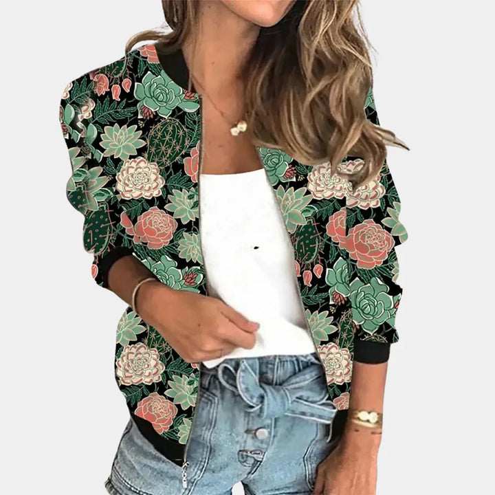 Veste imprimée tendance à motif floral
