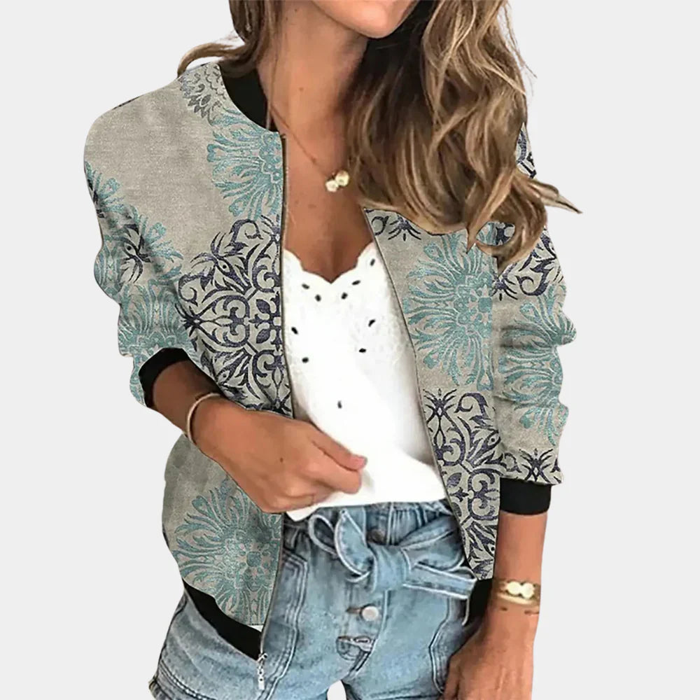 Veste imprimée tendance à motif floral