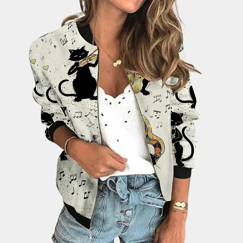 Veste imprimée tendance à motif floral