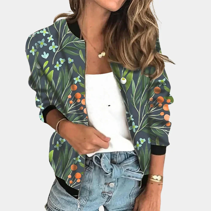 Veste imprimée tendance à motif floral