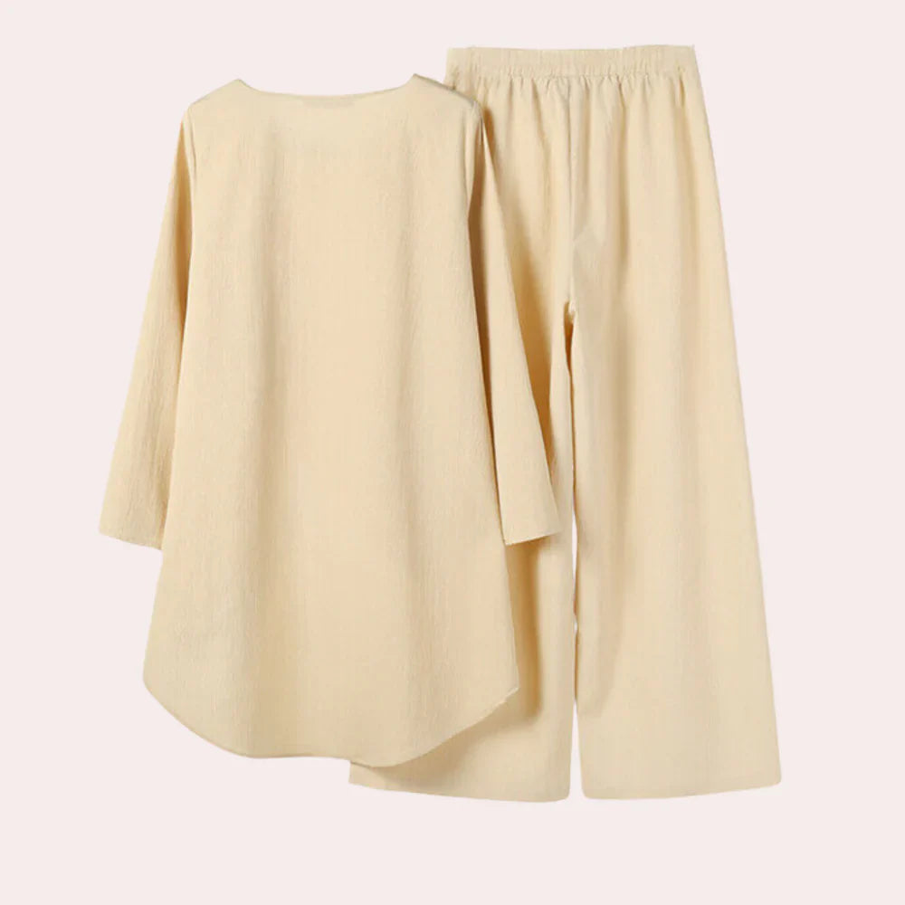 Ensemble pantalon élégant 2 pièces pour femme
