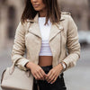 Veste courte en cuir tendance pour femme