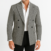 Blazer croisé à carreaux pour homme