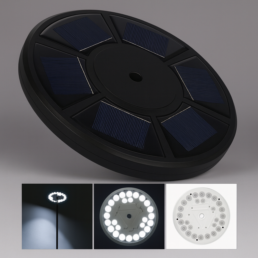 Lampe solaire pour mât de drapeau