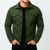 Veste en jean unie décontractée pour homme