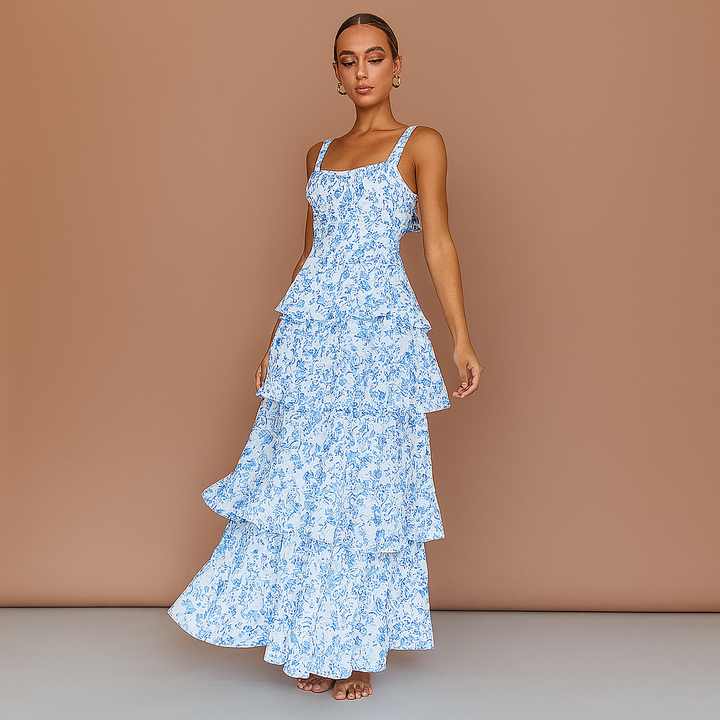 Robe longue bohème à fleurs