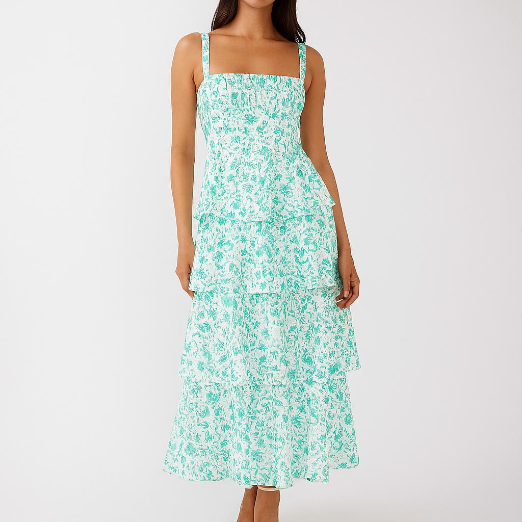 Robe longue bohème à fleurs