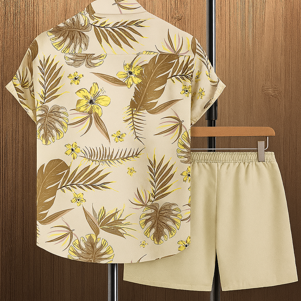 Ensemble de tenue hawaïenne de style plage rétro