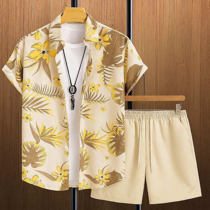 Ensemble de tenue hawaïenne de style plage rétro