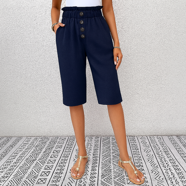Pantalon sarouel ample taille haute pour femme