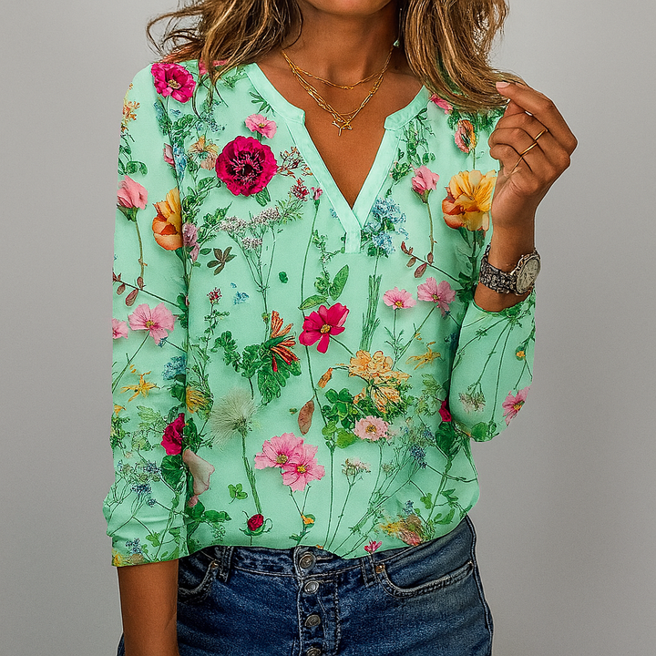 Chemisier décontracté à imprimé floral