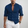 Chemise homme coupe slim à col mandarin