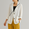 Blazer coupe décontractée en fibres naturelles