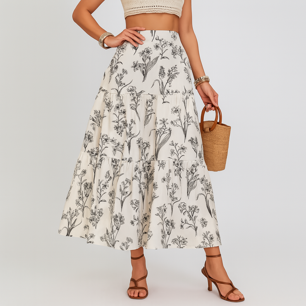 Jupe midi pour femme