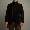 Veste rétro décontractée de couleur unie pour homme