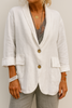 Blazer en lin coupe décontractée pour femme
