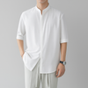 Chemise à manches longues et col mandarin pour homme