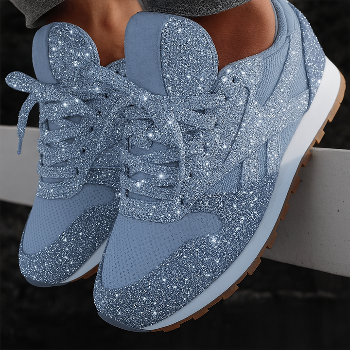 Baskets épaisses à paillettes pour femmes