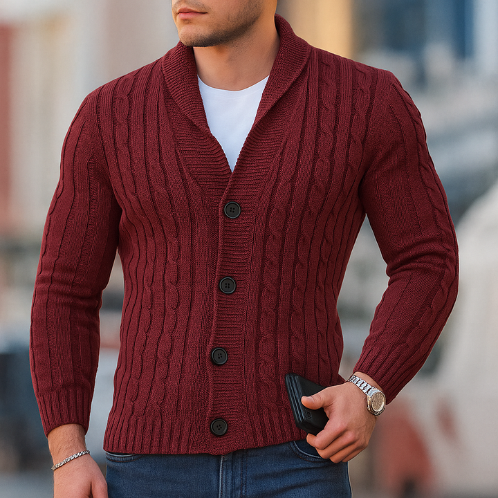Cardigan classique en tricot chaud pour homme
