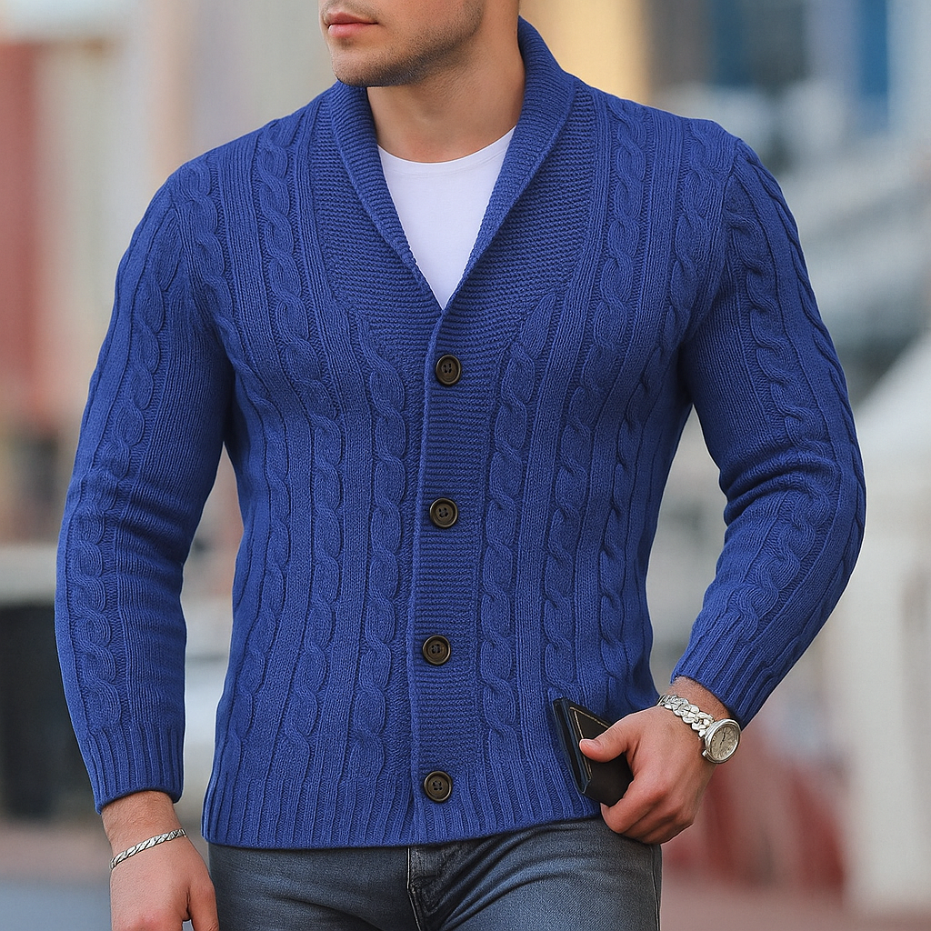 Cardigan classique en tricot chaud pour homme