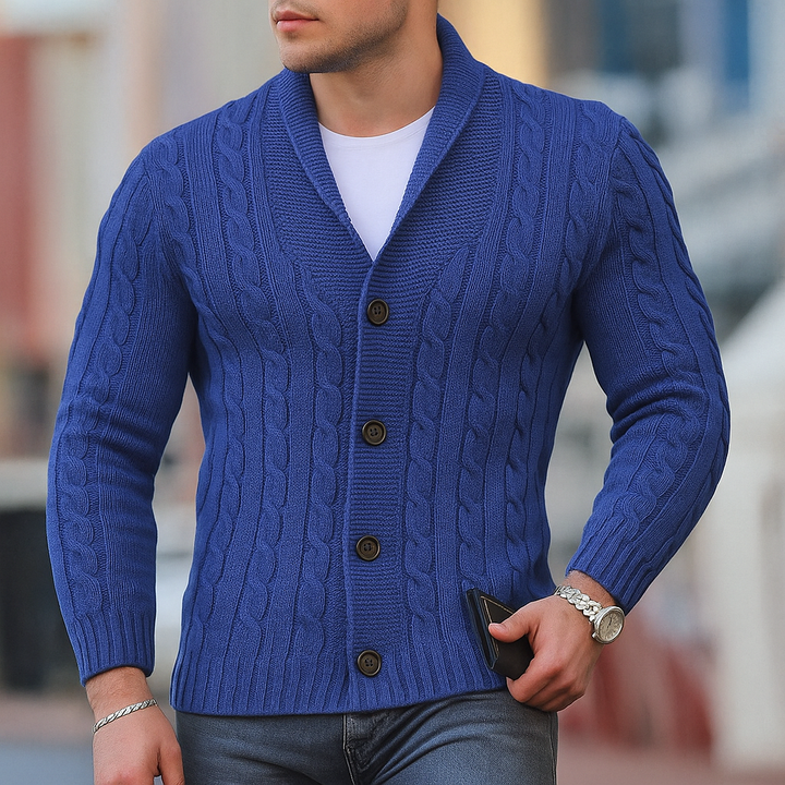Cardigan classique en tricot chaud pour homme