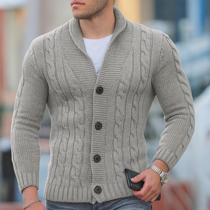 Cardigan classique en tricot chaud pour homme