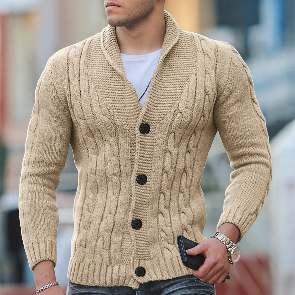Cardigan classique en tricot chaud pour homme