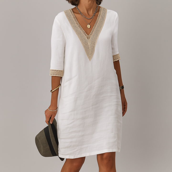 Robe d'été élégante en lin pour femme