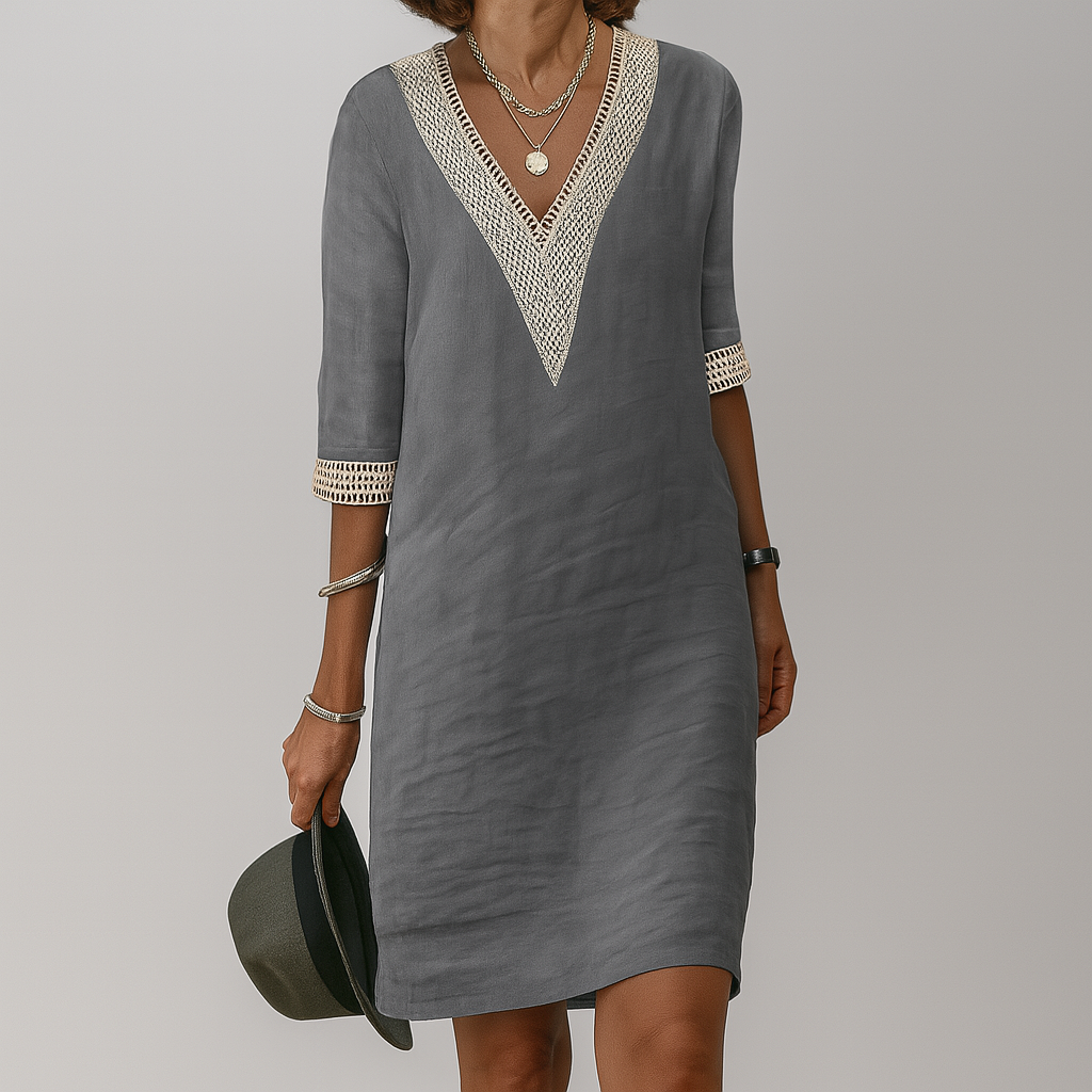 Robe d'été élégante en lin pour femme