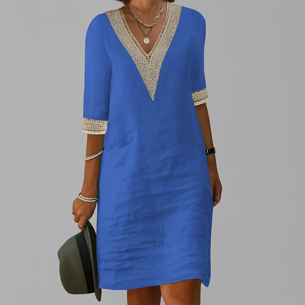 Robe d'été élégante en lin pour femme