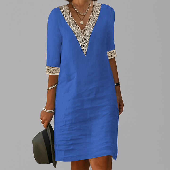 Robe d'été élégante en lin pour femme