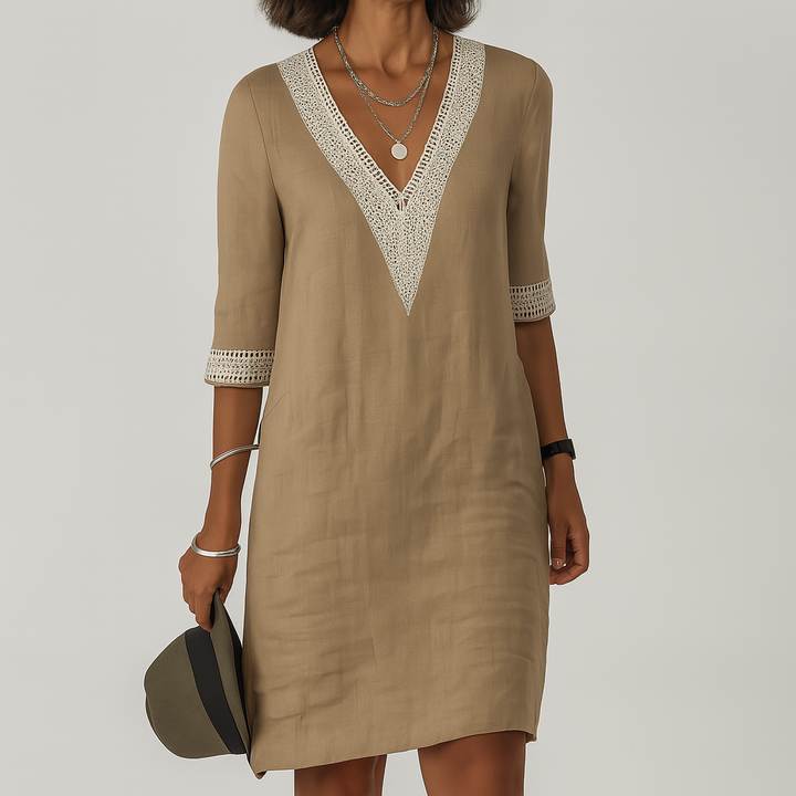 Robe d'été élégante en lin pour femme