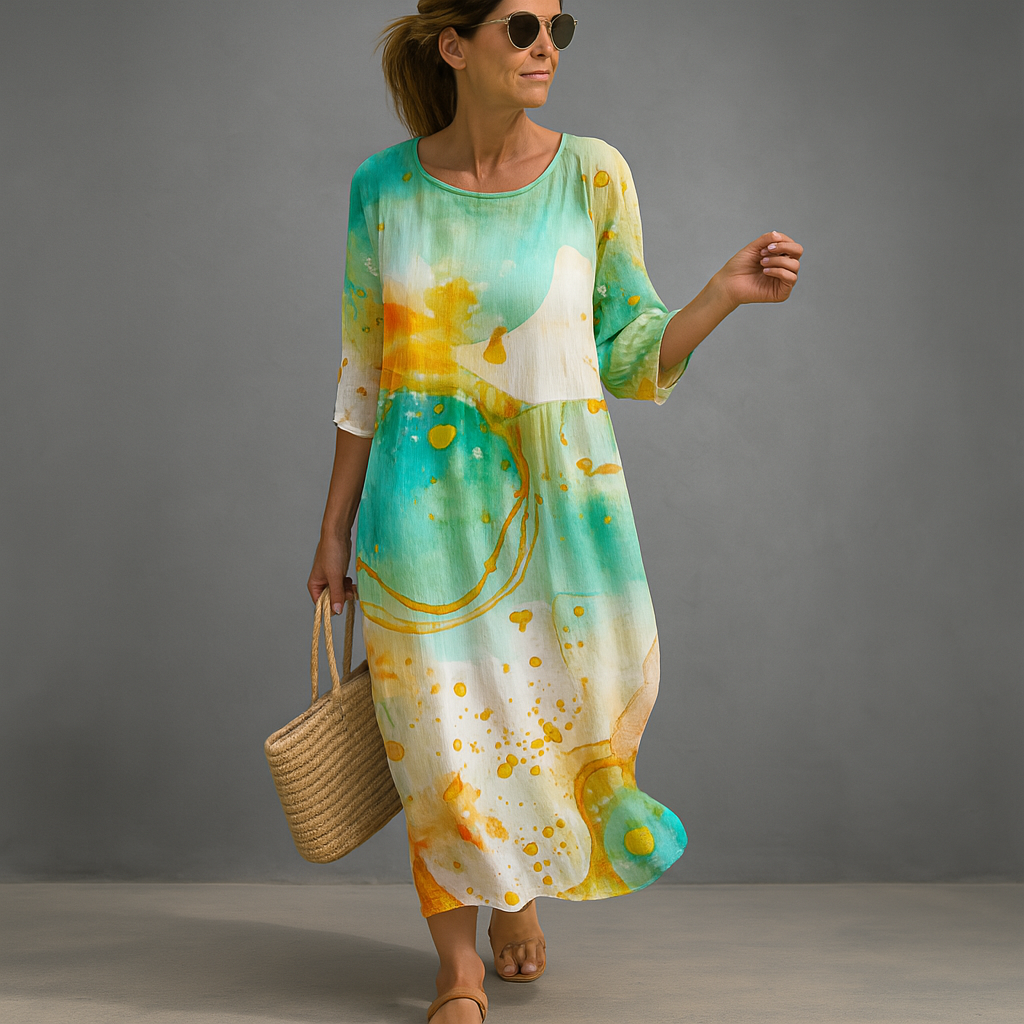 Robe d'été élégante à fleurs pour femme