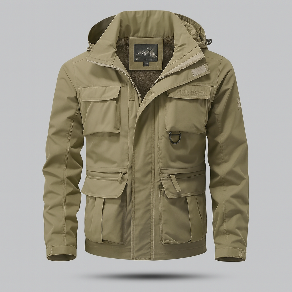 Manteau imperméable style militaire pour homme