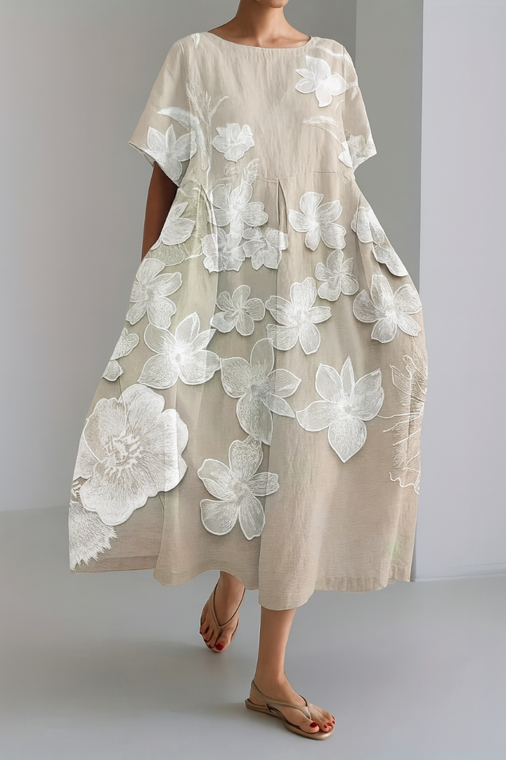 Robe longue confortable et accrocheuse pour femme, imprimée en 3D