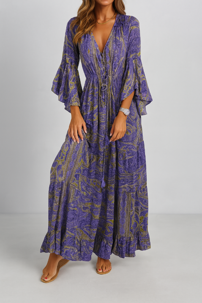 Robe longue bohème pour femme
