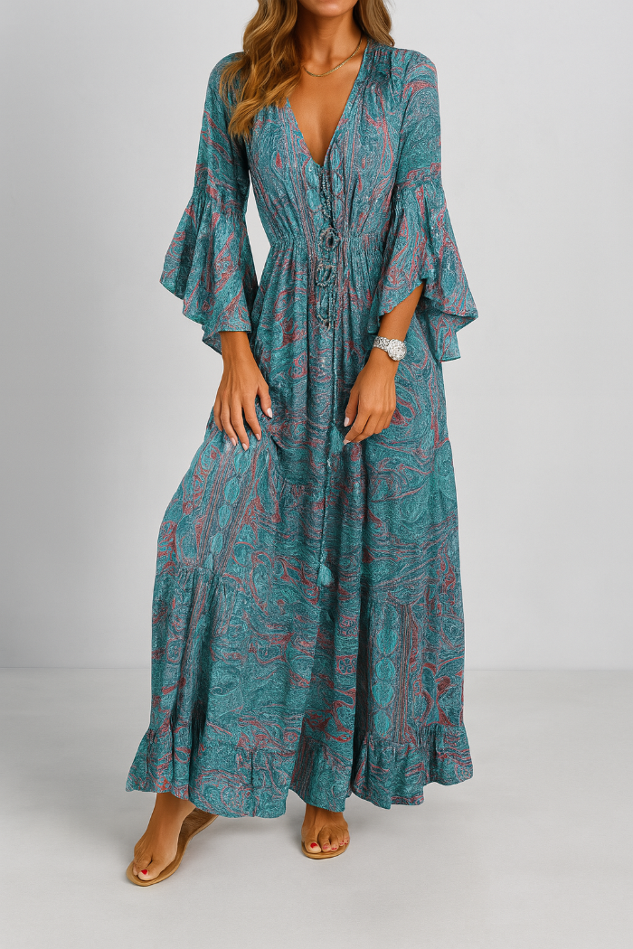 Robe longue bohème pour femme