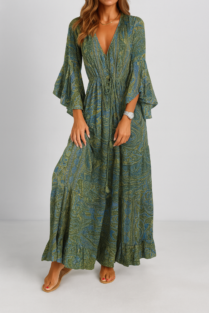 Robe longue bohème pour femme