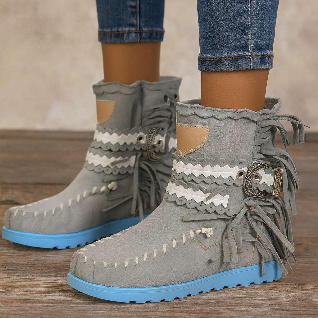 Bottes western bohèmes à franges
