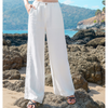 Pantalon large taille haute respirant