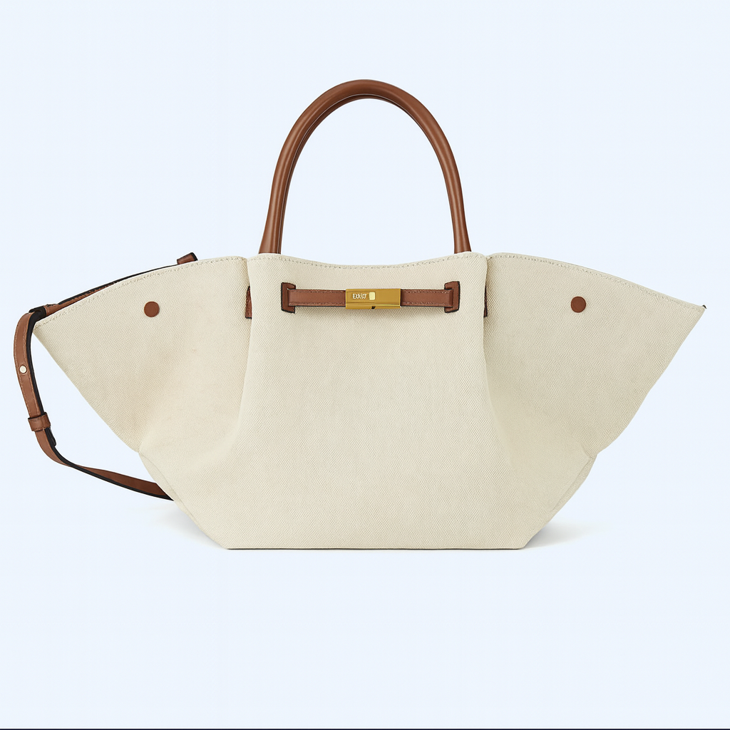 Sac à bandoulière luxueux avec accents dorés