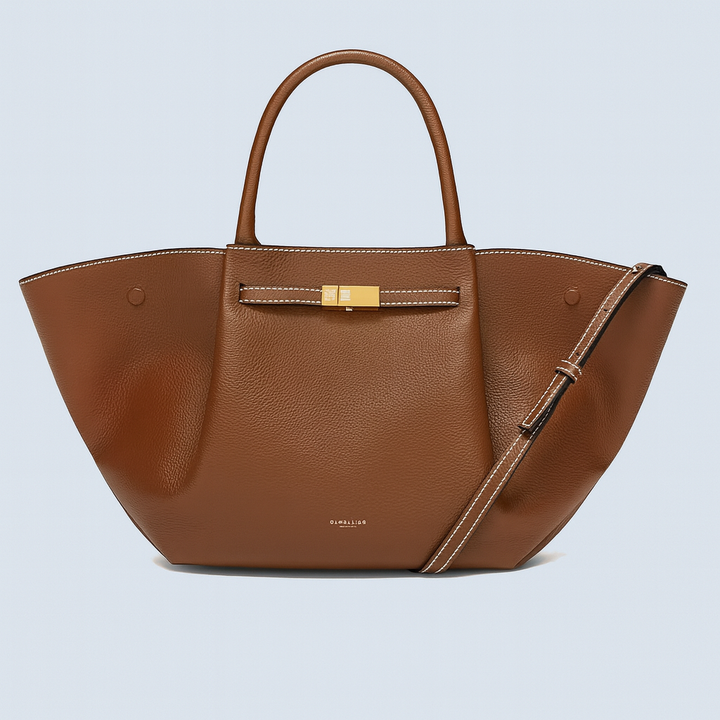 Sac à bandoulière luxueux avec accents dorés