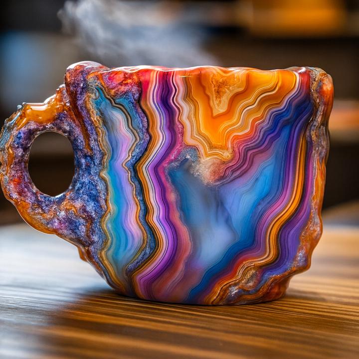Tasses à café en cristal minéral