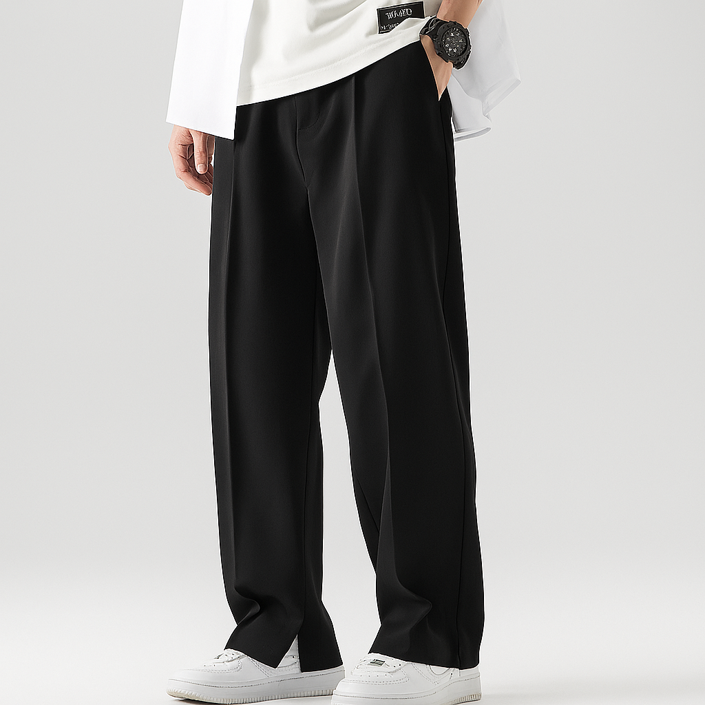Pantalon d'été ample et drapé pour homme