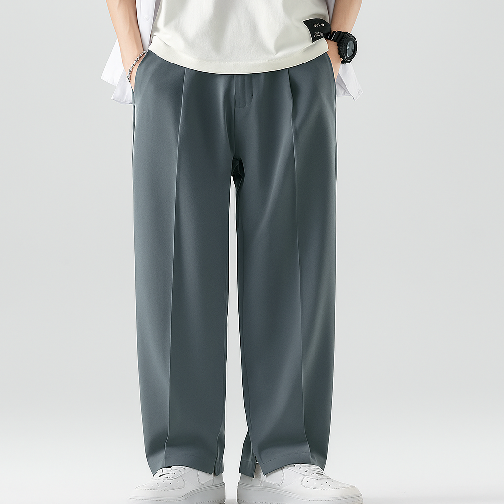 Pantalon d'été ample et drapé pour homme