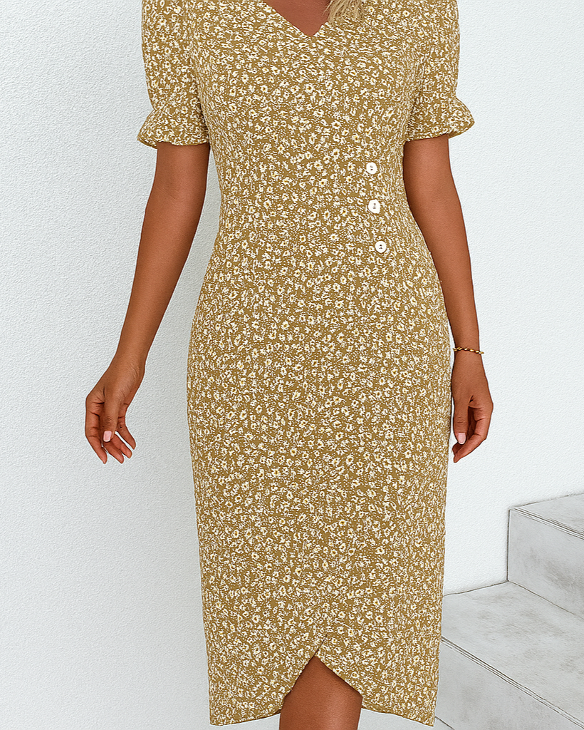 Robe longue légère en coton mélangé pour femme