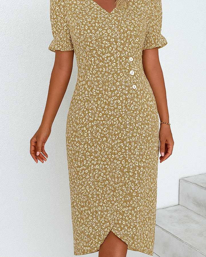 Robe longue légère en coton mélangé pour femme