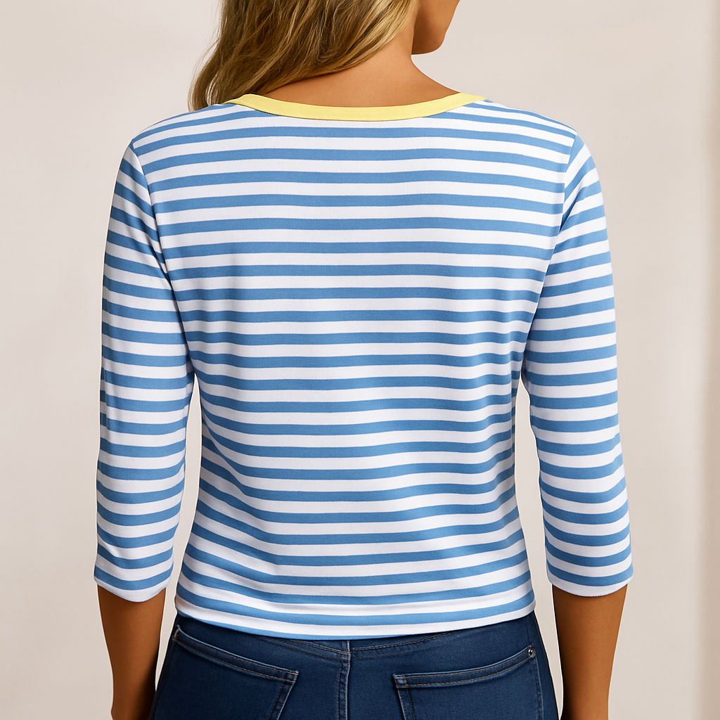 T-shirt décontracté à col en V pour femme