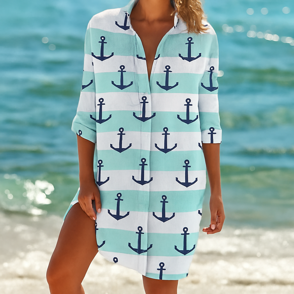 Robe courte fluide et légère en tissu bohème pour femme